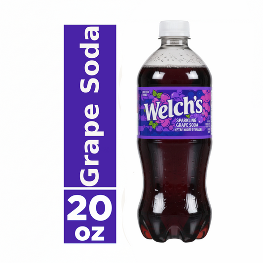 Welch Sparkling Grape Soda 24x20oz