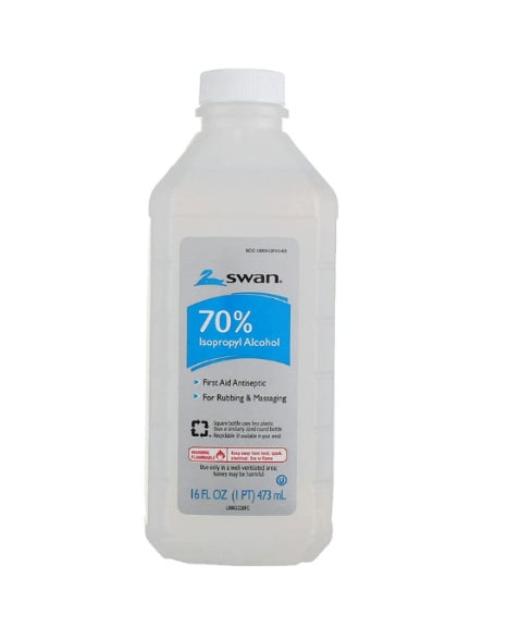 Swan 70% Isopropyl Alcohol 16oz 12Ct