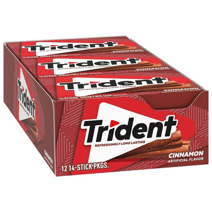 Trident Sugar Free Gum Cinnamon 14 sticks 12pk