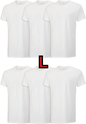 American Loom T Shirts White L 6pk