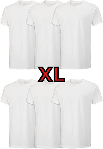 American Loom T Shirts White XL 6pk
