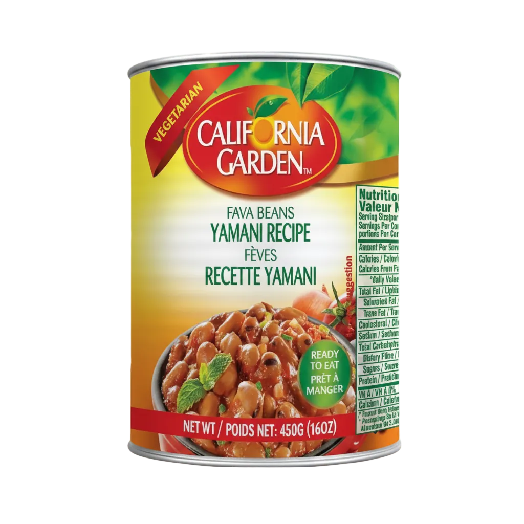 California Garden Fava Beans Yemeni Recipe 24x450 gm
