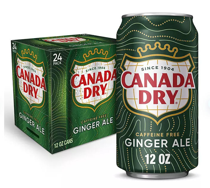 Canada Dry Ginger Ale Soda 12oz 24pk