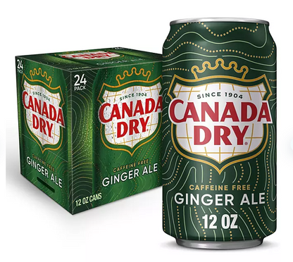 Canada Dry Ginger Ale Soda 12oz 24pk