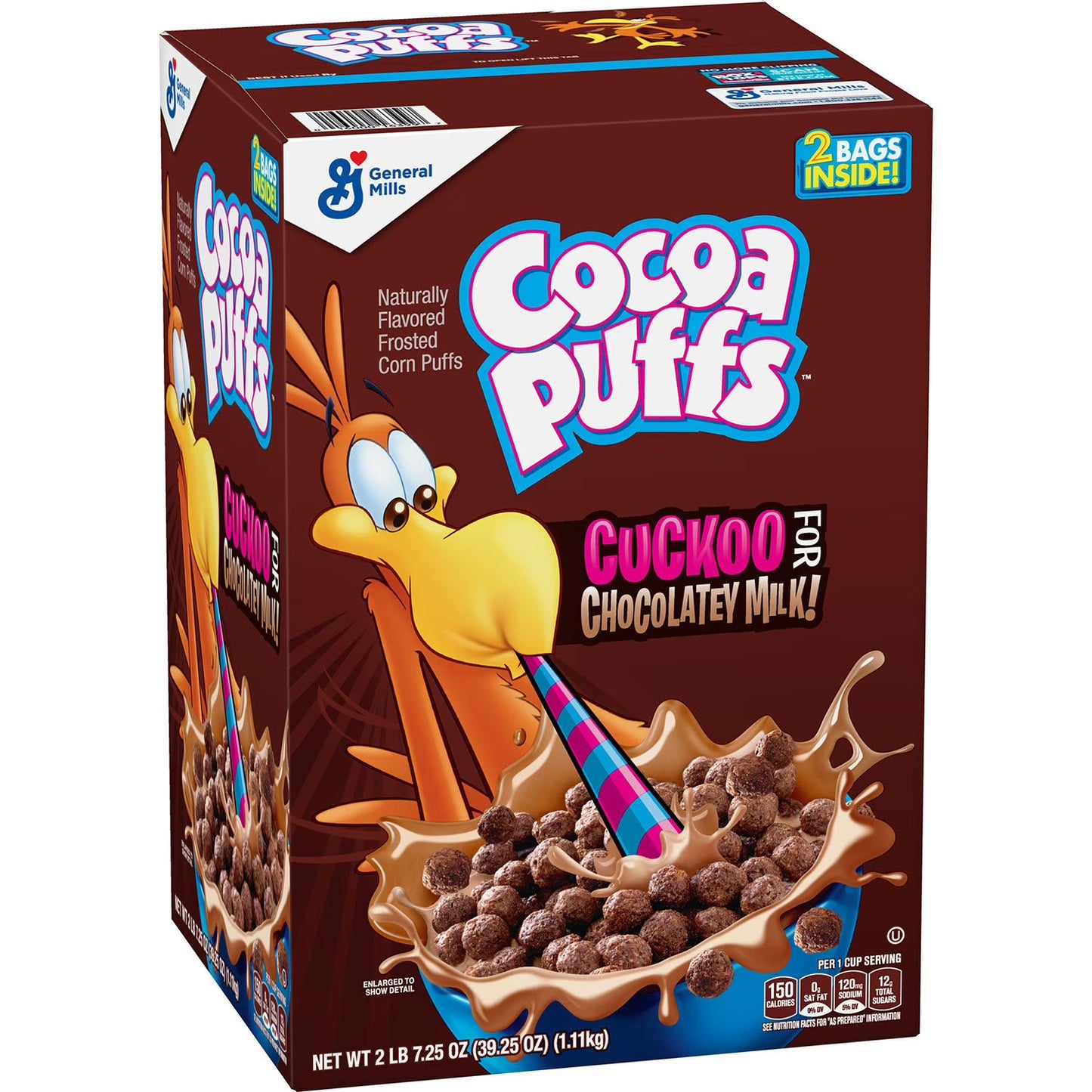 Cocoa Puffs Chocolate Cereal 39.25oz.