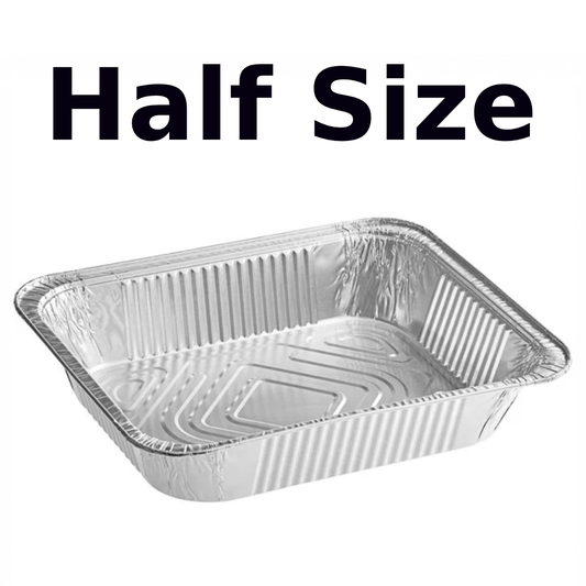 Half Size Aluminum Container Deep 100pk