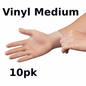 Gloves Medium Vinyl 10pk