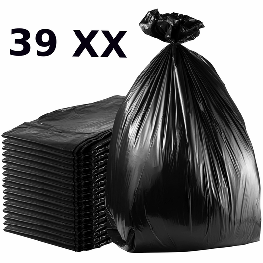 39 XXHD Black Garbage Bags