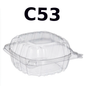 Dart Clear Seal Lid Plastic Container C53PST1 - 5 1/4" x 5 3/8" x 2 5/8" - 4x125/Pack
