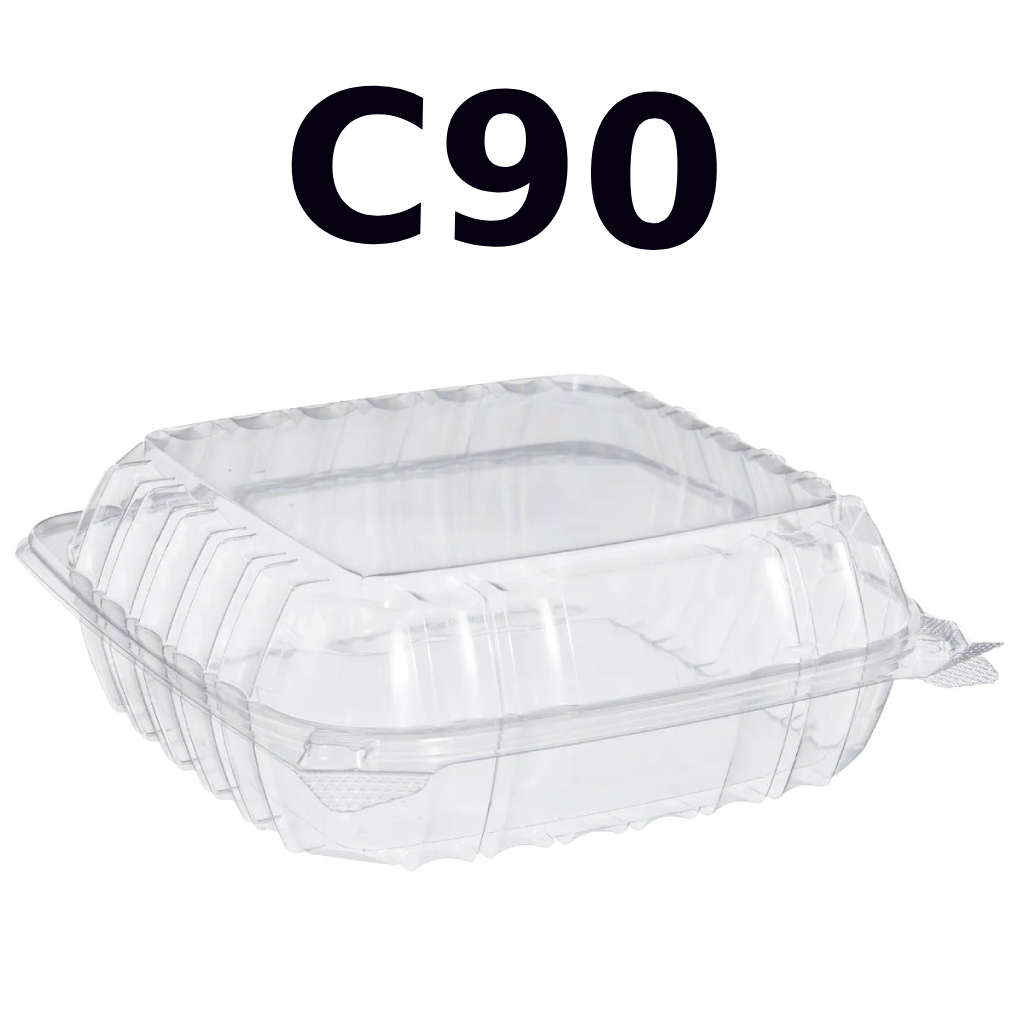Dart Clear Seal OPS Plastic Container C90PST1 - 8" x 8" x 3"- 250/Case