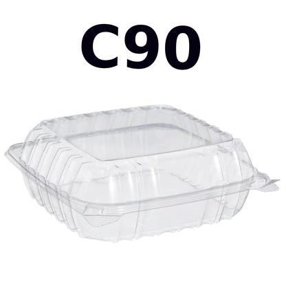 Dart Clear Seal OPS Plastic Container C90PST1 - 8" x 8" x 3"- 250/Case