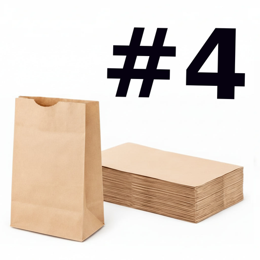 Brown Paper Bags #4 500 pcs