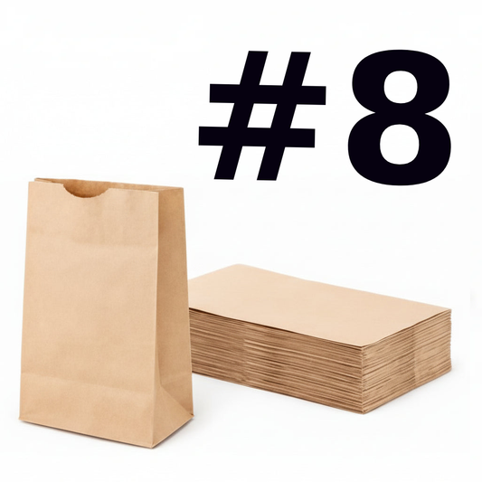 Brown Paper Bags #8 500 pcs