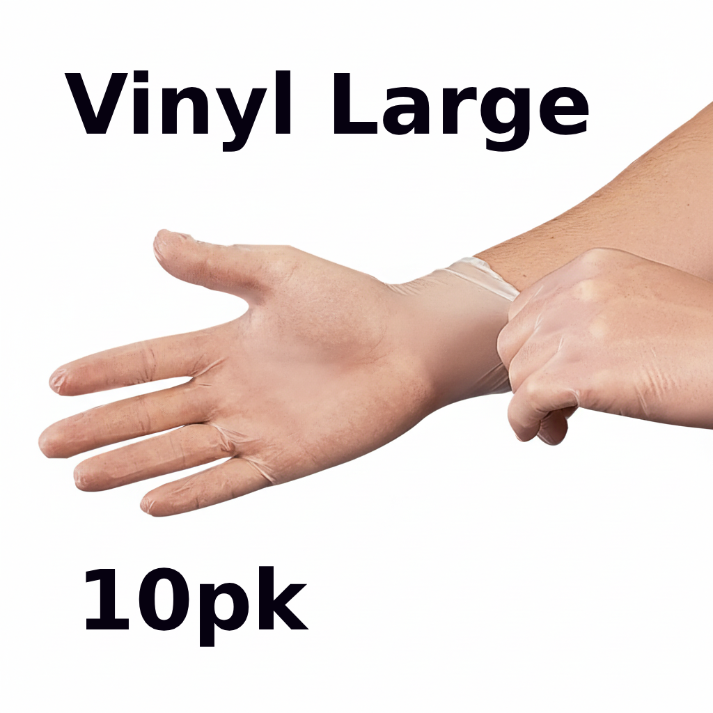 Gloves Large Vinyl 10pk
