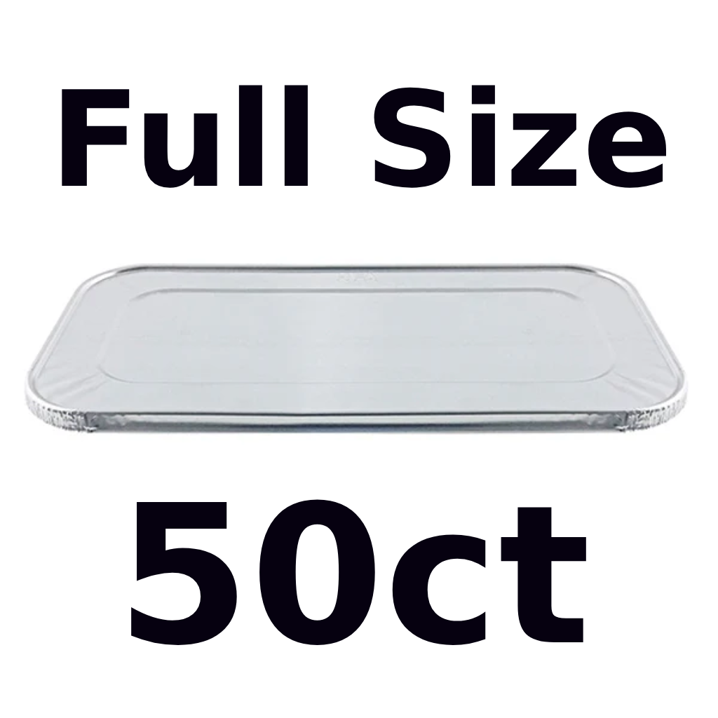 Full Size Lid Aluminum Container 50ct