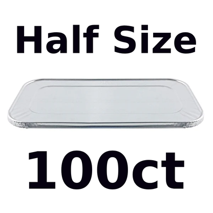 Half Size Lid Aluminum Container 100ct