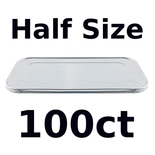 Half Size Lid Aluminum Container 100ct