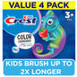 Crest Kid's Advanced Color Changing Toothpaste Strawberry 4.2oz 4pk.