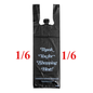 1/6 Black Thank You Shopping Bag