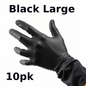 Gloves Large Black Nitrile 100 x 10pck
