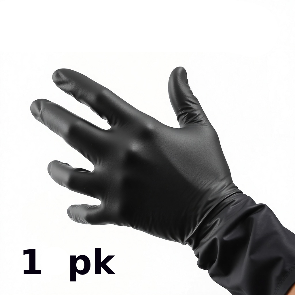 Gloves Black Nitrile 1 Pack x 100Ct all seizes