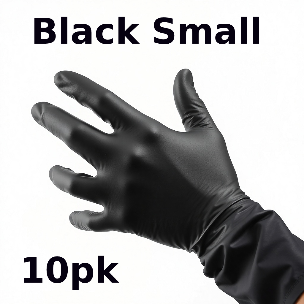 Gloves Small Black Nitrile 100 x 10pck