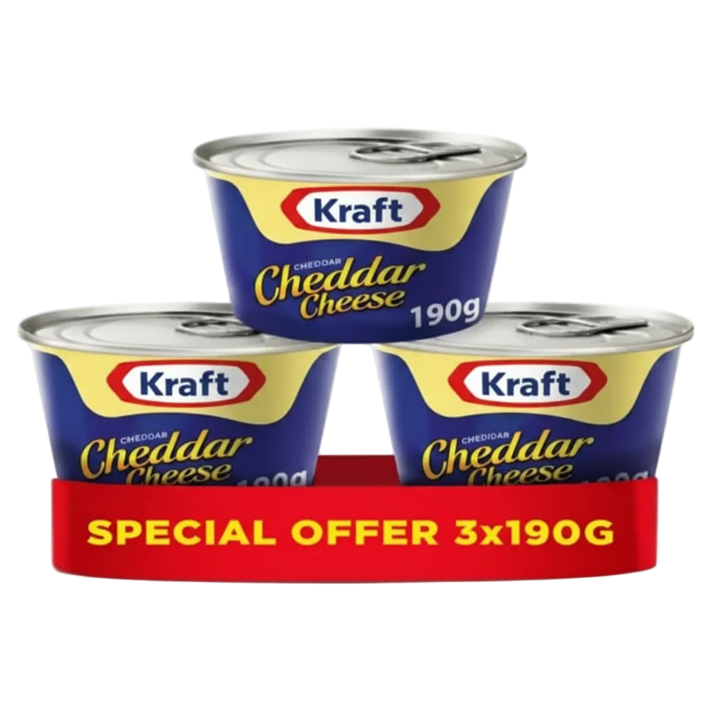 Kraft Cheddar Pasteurized Prepared Cheese Product 190g