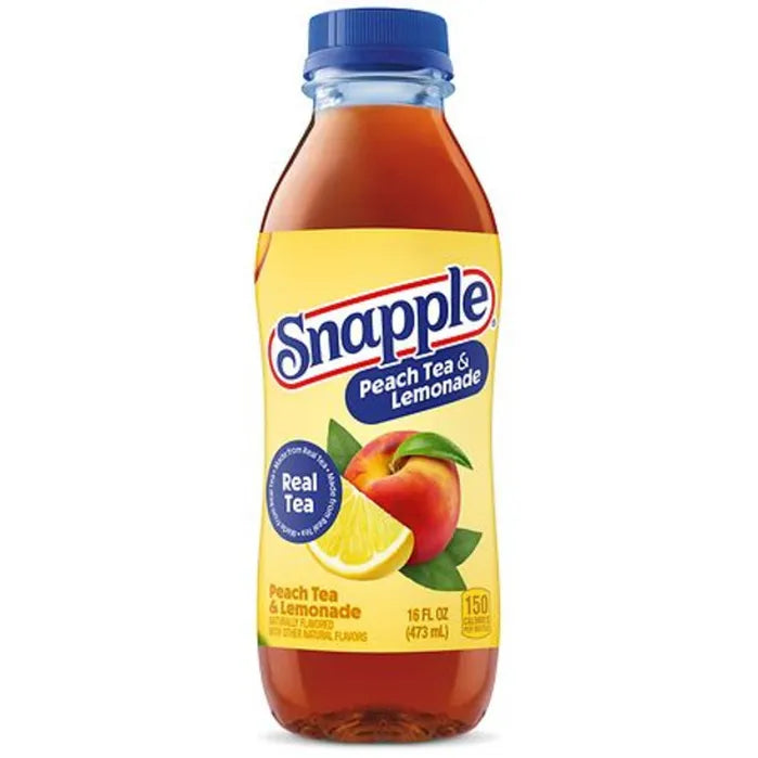 Snapple Zero Sugar Peach Tea and Lemonade 16oz 24pk