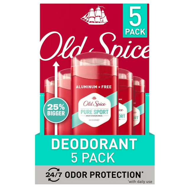 Old Spice Deodorant 3oz 5pk