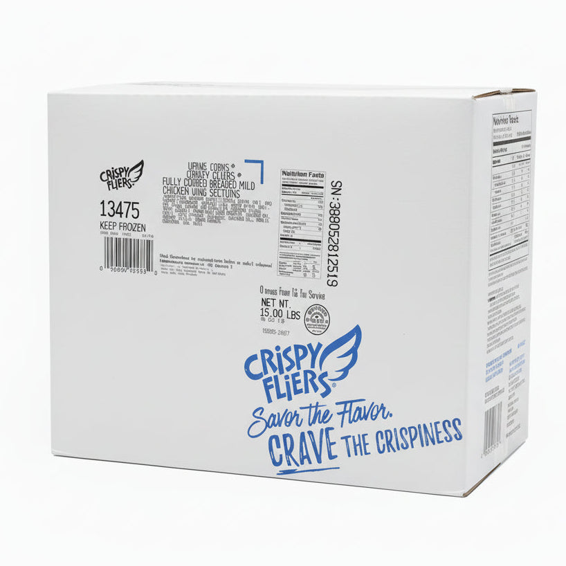 Crispy Fliers Mild Chicken Wings MC 3 x 5lb 13475