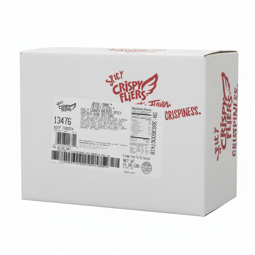 Crispy Fliers Hot Chicken Wings MC 3 x 5lb 13476