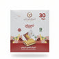 Box of Tariq Al Haddad cookies with branding and product images on a white background