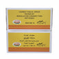 Canned tuna packaging with yellow and red design on a blurred background