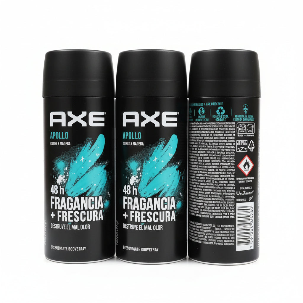 Axe Deodorant Body Spray Apollo 150ml 6 Pack