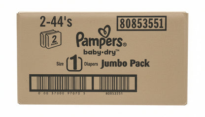 Pampers Baby Dry Diapers Size 1 44ct 2Pack