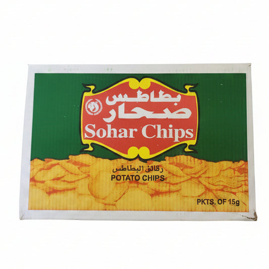 Sohar Chips packaging with brand logo and text on a green background