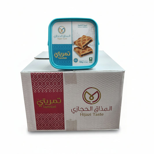 Product packaging with a brand logo on a shelf in a store setting