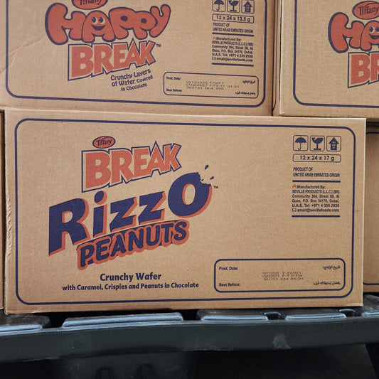 Tiffany Break Rizzo Peanuts bars 12pk 24x17g