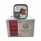Tin of cookies with a box labeled 'Hijazi Taste' on a busy market shelf.