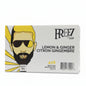 Frez lemon and ginger drink packaging on a store shelf