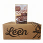Leen chocolate packaging with a store shelf in the background