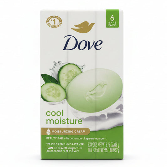 Dove Soap Go Fresh Cool Moisture 3.75oz 6Pack