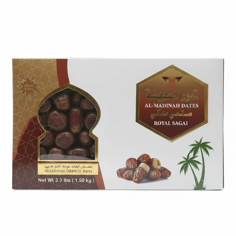 Box of Al-Madinah Dates with a transparent background