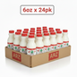 Carton of ARZ milk bottles with 16oz x 24pk text on a white background