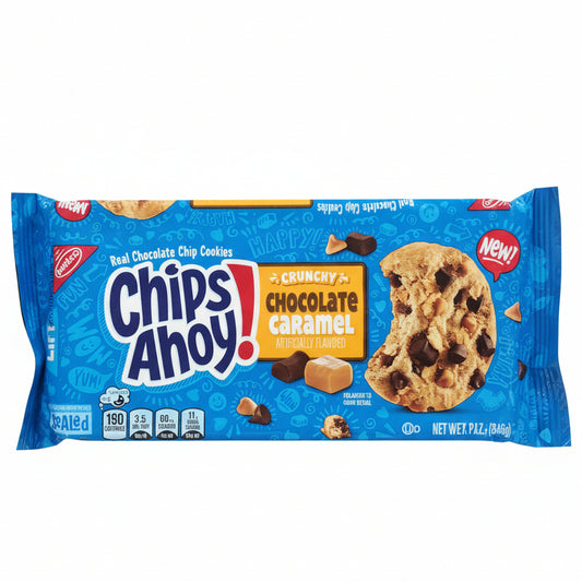 Chips Ahoy Crunchy Caramel Chocolate Cookies - Family Size 13.89oz