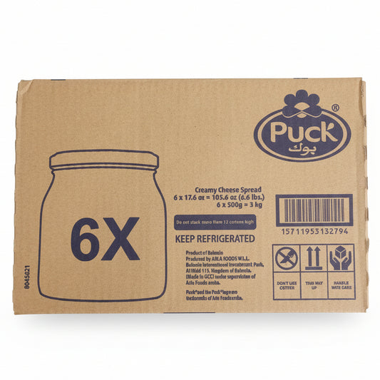 Puck Cream Cheese Spread Jar Glass 500g 6pk