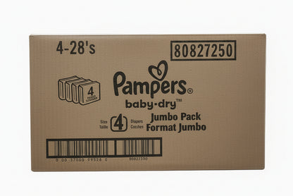 Pampers Baby Dry Diapers Size 4 168ct