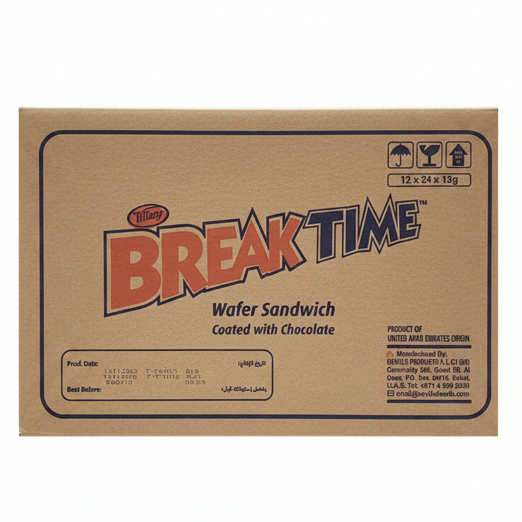 Tiffany Break Time Wafer Sandwich 12pk 24x13gm