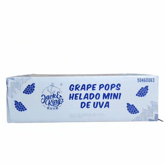 Box of Jack & Jones grape pops ice cream with boxes in the background