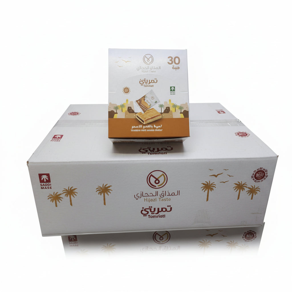 Product packaging with brand logo in a warehouse setting